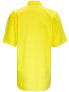 Balenciaga Yellow Cotton Shirt With Allover Logo Balenciaga Yellow Cotton Shirt With Allover Logo - Yellow