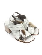 Ixos White Gold Heeled Sandal IXOS White Gold Heeled Sandal - Gesso / Oro