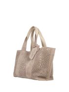 Pedro Garcia Perforated Bag In Taupe Suede Pedro Garcia Perforated Bag In Taupe Suede - TORTORA