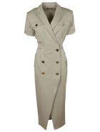 Balmain Double-breasted Belted Dress Balmain Double-breasted Belted Dress - Beige