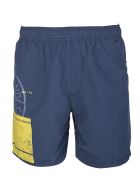 Navy Blue Block Swim Shorts Man Stone Island Navy Blue Block Swim Shorts Man - Avio
