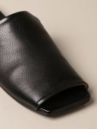 Marsell Flat Sandals Marsèll Spatula Mule In Volonata Leather Marsell Flat Sandals Marsèll Spatula Mule In Volonata Leather - Black