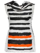 Marni Striped Top With Fringed Details Marni Striped Top With Fringed Details - Multicolor