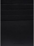 Jil Sander Black Leather Card Holder With Logo Jil Sander Black Leather Card Holder With Logo - Black