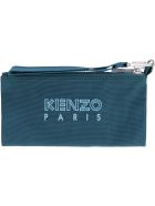 Kenzo Logo Print Flat Pouch Kenzo Logo Print Flat Pouch - green