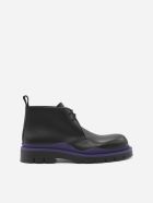 Bottega Veneta Tire Lace-up Leather Ankle Boots Bottega Veneta Tire Lace-up Leather Ankle Boots - Black, purple