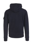 Man Navy Blue Hoodie With Logo Patch Stone Island Man Navy Blue Hoodie With Logo Patch