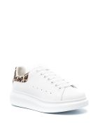 Woman White Oversize Sneakers With Leopard Spoiler Alexander McQueen Woman White Oversize Sneakers With Leopard Spoiler - White/leopard