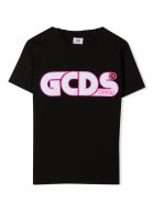 GCDS Black Cotton T-shirt GCDS Black Cotton T-shirt - Nero