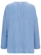 M Missoni Light Blue Blouse In Silk Blend M Missoni Light Blue Blouse In Silk Blend - Light blue
