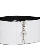 Marine Serre Moon Collar In Balck Stretch Knit Marine Serre Moon Collar In Balck Stretch Knit - White