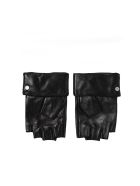 Karl Lagerfeld K/seven Black Leather Gloves Karl Lagerfeld K/seven Black Leather Gloves - Nero