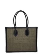 Balmain Tote In Khaki Canvas Balmain Tote In Khaki Canvas - khaki