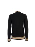Burberry Cauca - Icon Stripe Detail Merino Wool Cardigan Burberry Cauca - Icon Stripe Detail Merino Wool Cardigan - Black