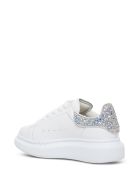 Alexander McQueen Oversize Leather Sneakers With Glitter Inserts Alexander McQueen Oversize Leather Sneakers With Glitter Inserts - White