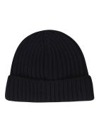Prada Logo Plaque Ribbed Beanie Prada Logo Plaque Ribbed Beanie - Blue