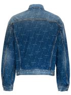 Balenciaga Denim Jacket With Allover Logo Balenciaga Denim Jacket With Allover Logo - Blu