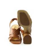 Halmanera Light Brown Nappa Leather Sandal Halmanera Light Brown Nappa Leather Sandal - Caramel