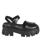 Prada Side Buckled Wedge Sandals Prada Side Buckled Wedge Sandals - Black