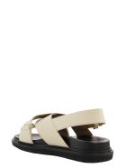 Marni Criss-cross Fussbett Calfskin Sandal Marni Criss-cross Fussbett Calfskin Sandal - White