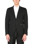 Givenchy Single-breasted Jacket With Logo Givenchy Single-breasted Jacket With Logo - Nero