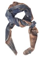 f cashmere Woven Scarf f cashmere Woven Scarf - Blue/Brown