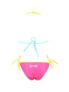 GCDS Mini Fuchsia Bikini For Girl With White Logo GCDS Mini Fuchsia Bikini For Girl With White Logo - Fuchsia