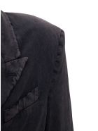 Balenciaga Double-breasted Jacket In Washed Effect Black Cotton Balenciaga Double-breasted Jacket In Washed Effect Black Cotton - Black