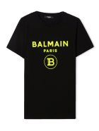 Balmain Black Cotton T-shirt Balmain Black Cotton T-shirt - Nero