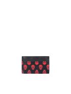 Alexander McQueen Skull Cards Holder Alexander McQueen Skull Cards Holder - Nero e Rosso