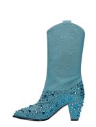 Gucci Texan Ankle Boots In Green Polyester Gucci Texan Ankle Boots In Green Polyester - green