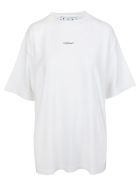 Woman White Oversize T-shirt With Graphic Print Off-White Woman White Oversize T-shirt With Graphic Print