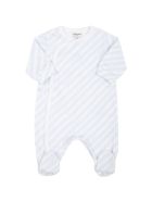 Givenchy White Babygrow For Baby Boy With Logos Givenchy White Babygrow For Baby Boy With Logos - Light Blue