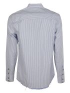 Balmain Frayed Edges Stripe Shirt Balmain Frayed Edges Stripe Shirt - Azure