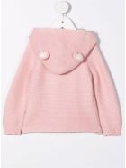 Stella McCartney Kids Pink Knit Cardigan With Ears Detail Stella McCartney Kids Pink Knit Cardigan With Ears Detail - Pink