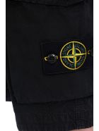 Stone Island Shorts In Black Cotton Stone Island Shorts In Black Cotton - black