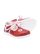Monnalisa Glitter Red Ballet Flats Monnalisa Glitter Red Ballet Flats - Rosso
