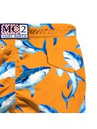 Shark Print Boy's Light Swim Trunks MC2 Saint Barth Shark Print Boy's Light Swim Trunks