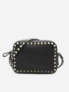 Valentino Garavani Rockstud Leather Shoulder Bag Valentino Garavani Rockstud Leather Shoulder Bag - Black