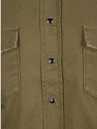 Saint Laurent Western Style Shirt Saint Laurent Western Style Shirt - KHAKI GREEN