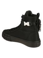 Prada Pouch Applique Lace-up Ankle Boots Prada Pouch Applique Lace-up Ankle Boots - Black