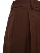 Valentino Brown Bermuda Shorts With Pleats Detail Valentino Brown Bermuda Shorts With Pleats Detail - Brown