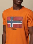 Napapijri T-shirt Sirol Napapijri T-shirt In Cotton With Print Napapijri T-shirt Sirol Napapijri T-shirt In Cotton With Print - Orange