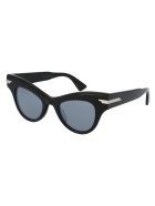 Bv1004s Sunglasses Bottega Veneta Bv1004s Sunglasses - 006 BLACK BLACK SILVER
