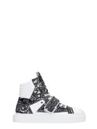 Gienchi Hypnos Sneakers In Black Leather And Fabric Gienchi Hypnos Sneakers In Black Leather And Fabric - black