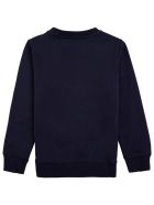 Kenzo Kids Blue Cotton Sweatshirt With Logo Kenzo Kids Blue Cotton Sweatshirt With Logo - Blu
