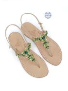 Scopolo Jewel Thong Sandals Dea Sandals Scopolo Jewel Thong Sandals - gold, green