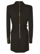 Balmain Rear Zip Belted Waist Blazer Dress Balmain Rear Zip Belted Waist Blazer Dress - Black