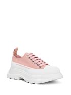 Alexander McQueen Tread Slick Sneakers In Pink Canvas Alexander McQueen Tread Slick Sneakers In Pink Canvas - Pink