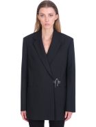Givenchy Blazer In Black Wool Givenchy Blazer In Black Wool - black